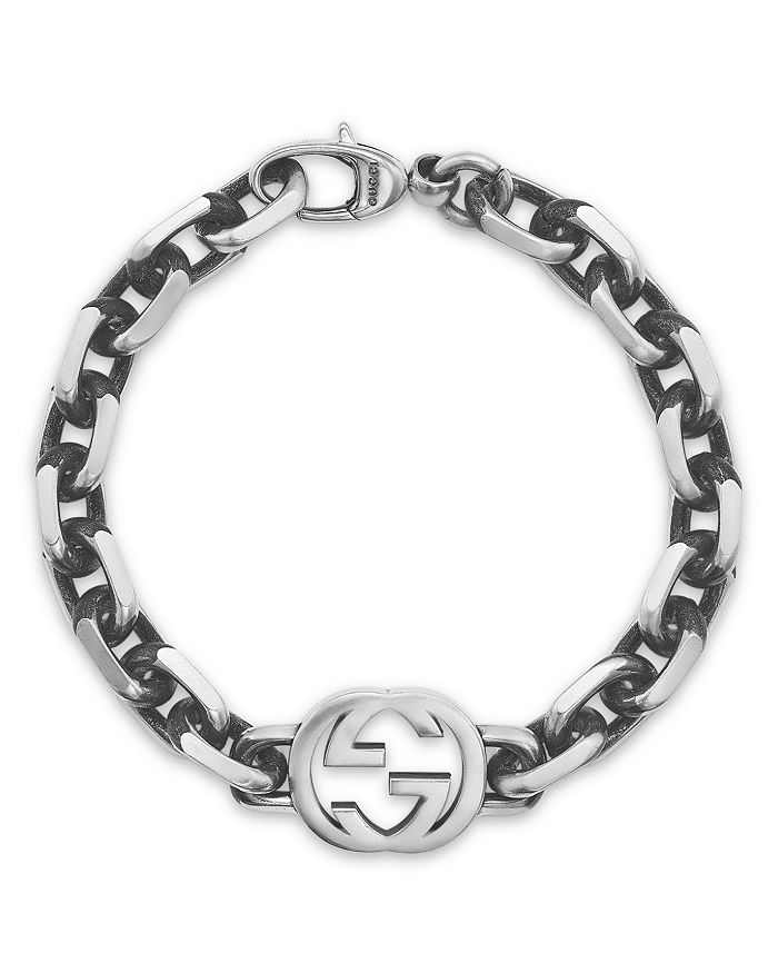 Gucci Sterling Silver Interlocking Chain Bracelet | Bloomingdale's