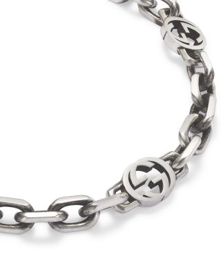 Sterling Silver Interlocking Chain Bracelet