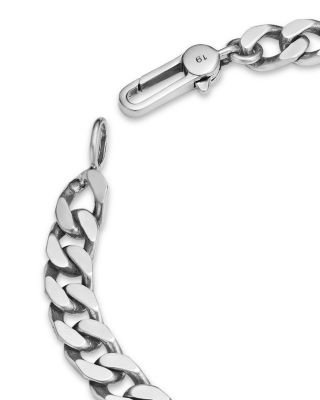 Sterling Silver Ghost Bar Plate Link Bracelet