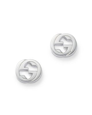 Sterling Silver Interlocking Stud Earrings