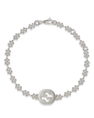 Gucci - Sterling Silver Small Interlocking G Cluster Chain Bracelet