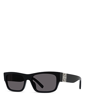 Givenchy 4g Rectangular Sunglasses, 56mm In Black/gray Solid