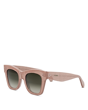 Shop Celine Bold 3 Dots Cat Eye Sunglasses, 50mm In Pink/gray Gradient