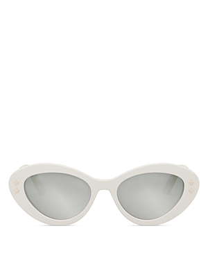 Shop Dior Pacific S1u Butterfly Sunglasses, 53mm In Ivory/gray Solid