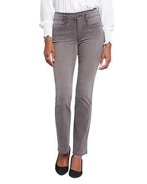 Shop Nydj Marilyn High Rise Straight Jeans In Smokey Mountain