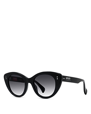 Kenzo Boke Flower Cat Eye Sunglasses, 50mm In Black