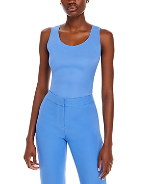 Lafayette 148 Silk Double Georgette Sleeveless Blouse In Blue Iris