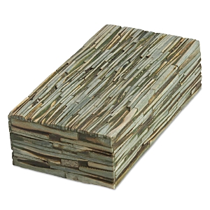 Global Views Chiseled Bone Medium Box In Multi