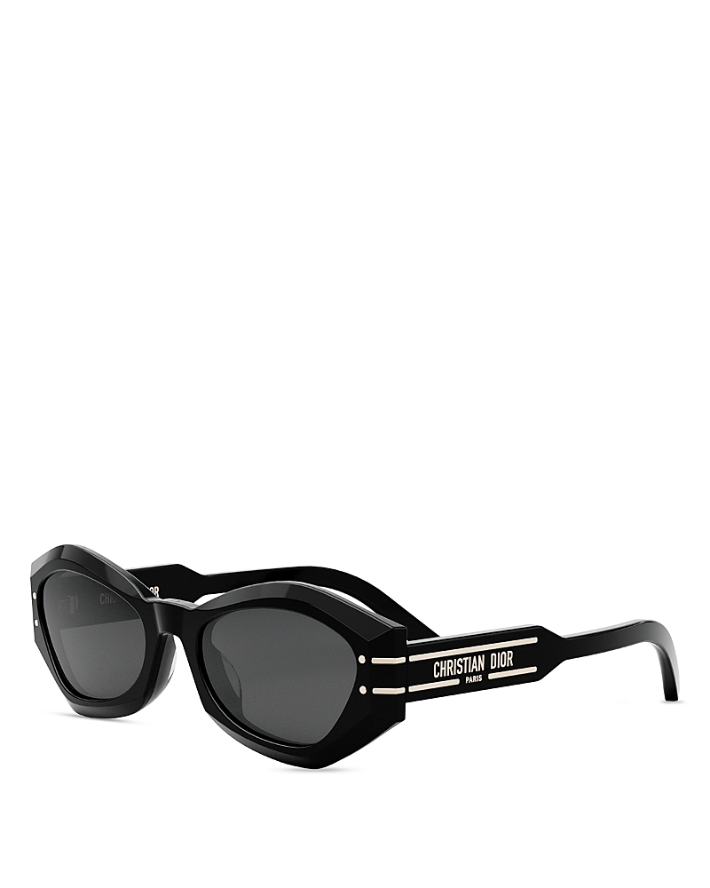Dior The Signature B1u 55mm Butterfly Sunglasses In Black