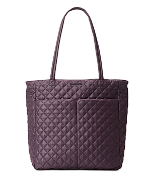 Mz Wallace Large Metro Quatro Tote In Raisin/gunmetal