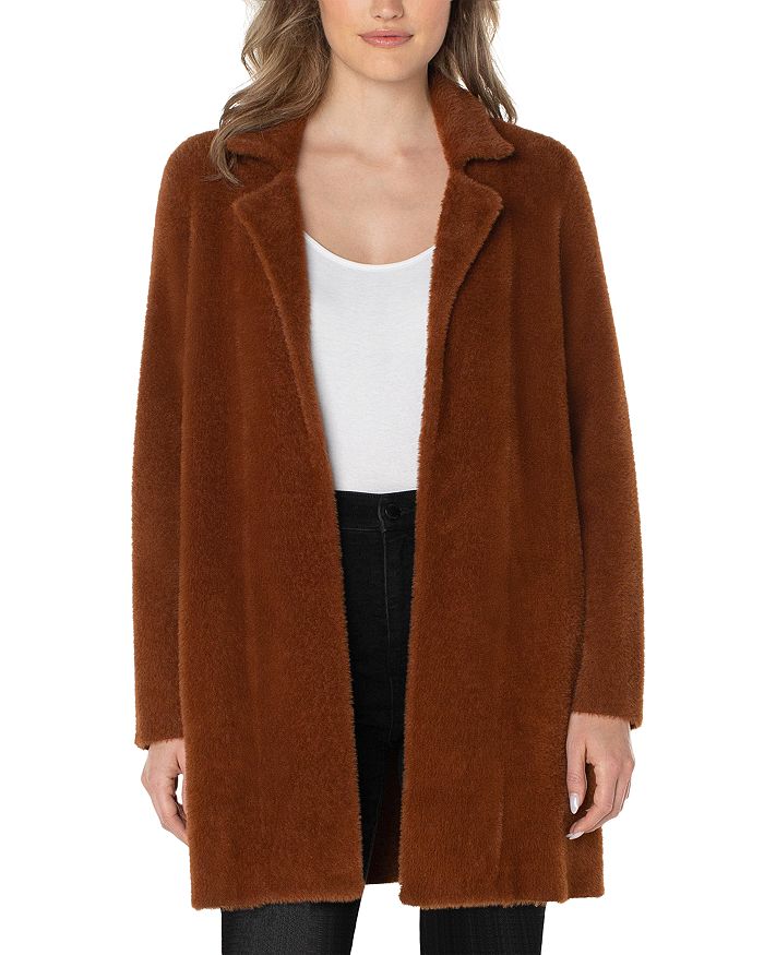Textured open front cardigan discount