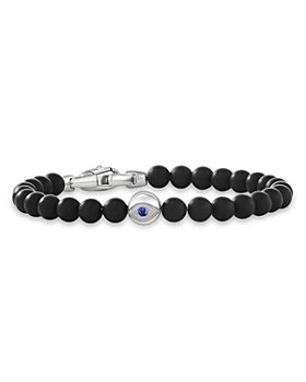 David Yurman - Spiritual Beads Evil Eye Bracelet in Sterling Silver with Black Onyx and Sapphire