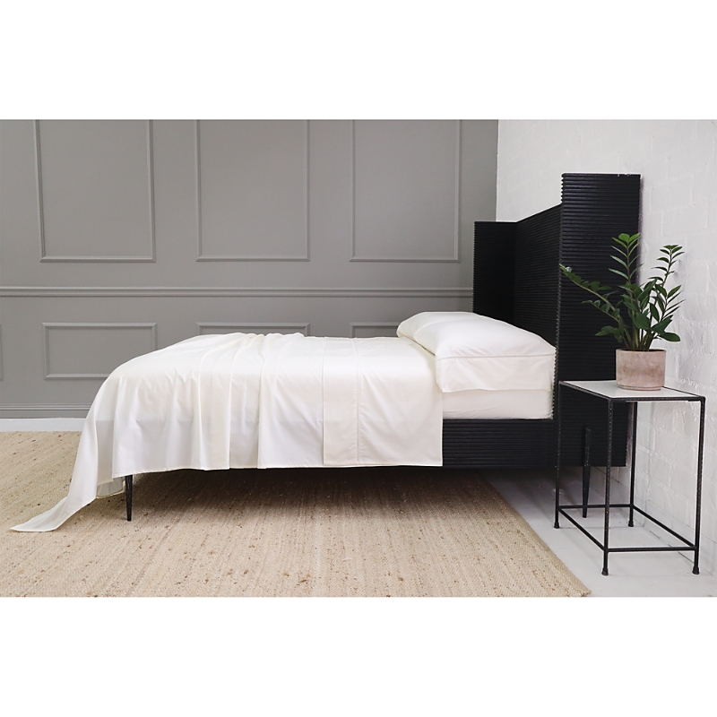 Pom Pom At Home Como Ladder Stitch Sheet Set, Queen In Ivory