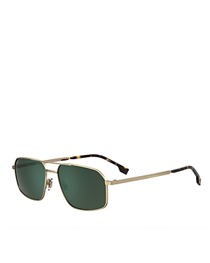 Hugo Boss Boss Sunglasses In Gold/green Mirrored Solid