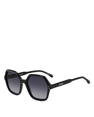 Shop Isabel Marant Square Sunglasses, 55mm In Black/gray Gradient
