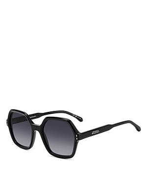 Isabel Marant Gradient Acetate Square Sunglasses In Black/gray Gradient