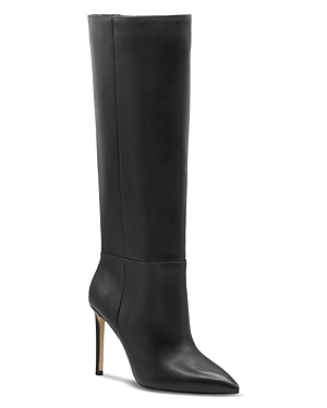 Charles David Rumors Pointed Toe Knee High Boot In Black Leather