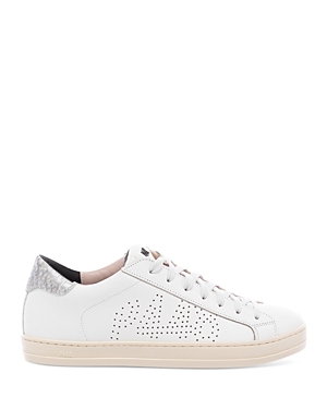 P448 Women's John Denim Low Top Sneakers In White/gray