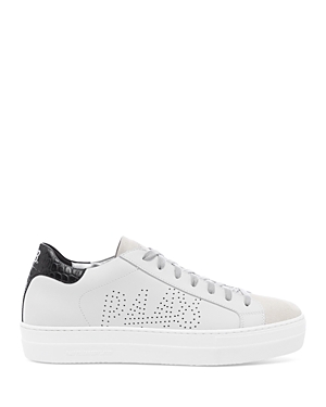 P448 Thea Platform Sneaker In White/black