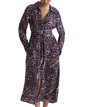 Reiss Tabitha Midi Dress In Blue