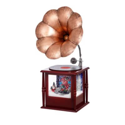 Mark Roberts Snowing Phonograph 30 Display Piece