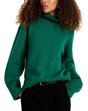Shop Alex Mill Betty Turtleneck Sweater In Evergreen