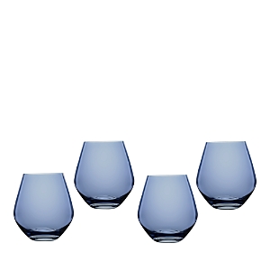 Godinger Meridian Blue Stemless Glasses, Set of 4