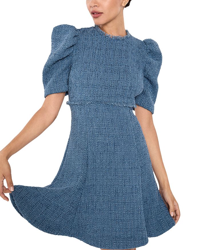 Chanel Empire Waist Tweed Flare Dress - '00s