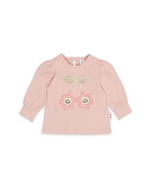 Huxbaby Girls' Smile Flower Puff Sleeve Top - Baby, Little Kid In Peony
