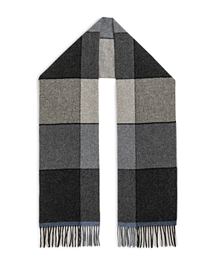Rodd & Gunn Jackson Street Wool Scarf In Charcoal Multi