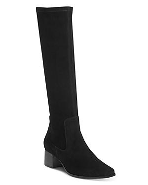 Whistles Women's Blaire Square Toe Stretch Knee High Boots In Black