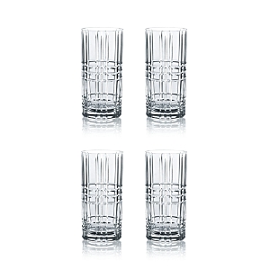 Nachtmann Square Highball Longdrink Glasses, Set Of 4 In Clear