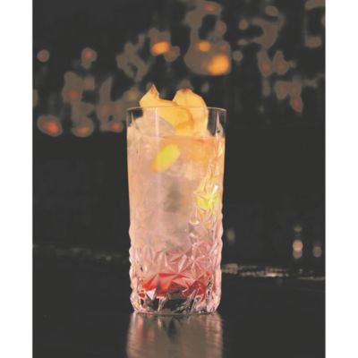 Sculpture Highball Longdrink Glasses, Set of 4