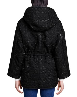 ジャケット・アウター LA PEAU DE GEM shaggy middle coat black la peau de gem shaggy middle coat black LA PEAU DE GEM