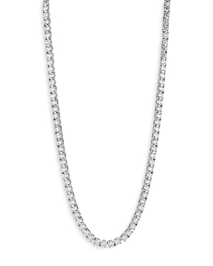 Shop Nadri Tennis Necklace, 24 In Silver