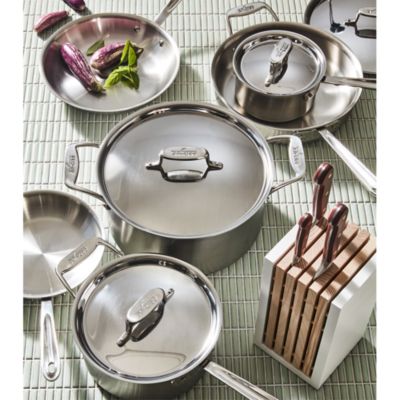 D5 Stainless Brushed 5-Ply Bonded 10-Piece Cookware Set