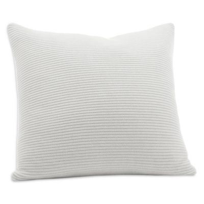 Boll & Branch Ribbed Knit Decorative Pillow with Insert, 20 x 20