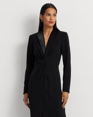 Tuxedo Style Column Gown