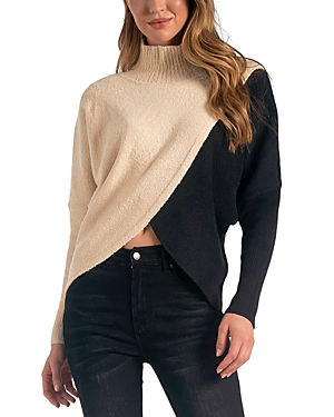 Mock Neck Crossover Sweater