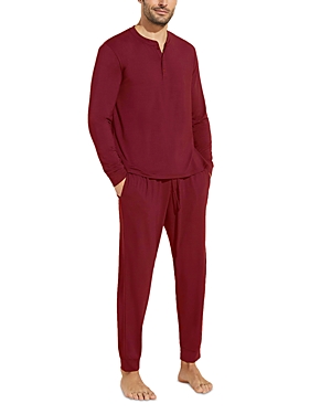 Eberjey Henry Pajama Set In Sangria