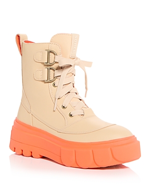 Sorel Caribou X Waterproof Leather Lace-up Boot In Ceramic/orange
