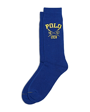 Polo Ralph Lauren Cotton Blend Crew Socks In Royal