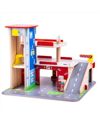 Bigjigs Toys - Park & Play Garage - Ages 3+