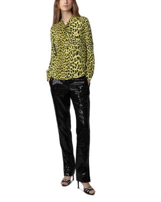 Taos Animal Print Silk Top