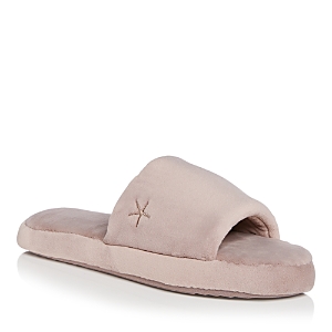 Barefoot Dreams Luxechic Slides In Deep Taupe