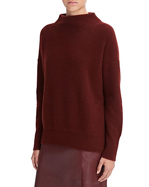 Vince Boiled Cashmere Funnel Neck Pullover In Cinnamon Stick