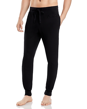 Polo Ralph Lauren Waffle Knit Jogger Pants In Polo Black