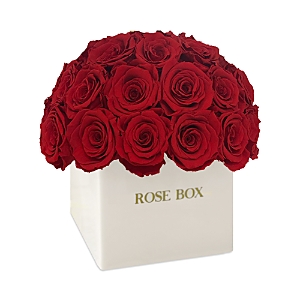 Rose Box Nyc 35 Rose Ceramic Arrangement In Red Flame