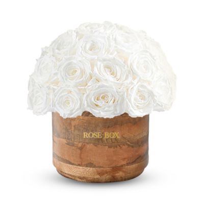 Rose Box Nyc Rustic Classic 35 Rose Half Ball Arrangement
