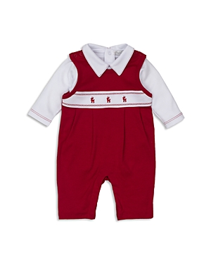 Kissy Kissy Boys' Overall & Polo Shirt Set - Baby In Red/white